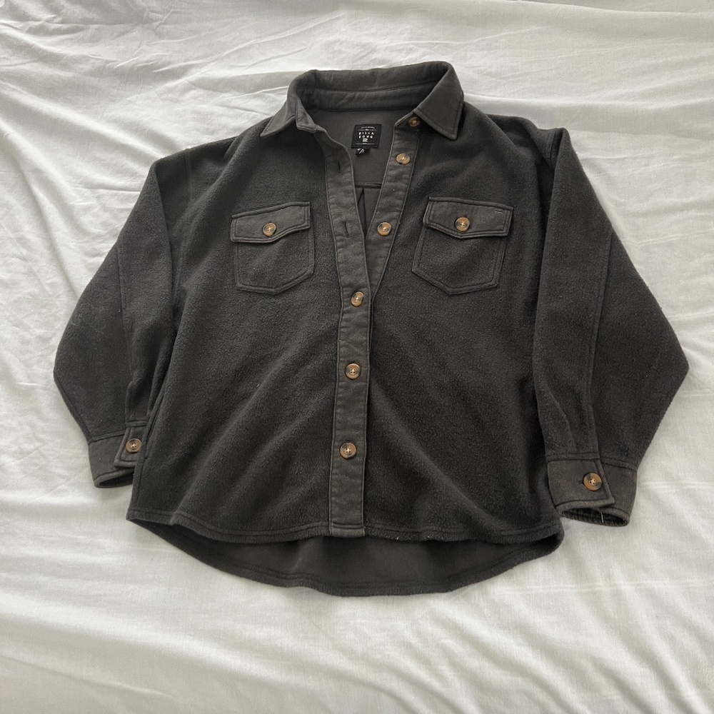 Billabong Anytime Shacket Oversized Button-Throug… - image 1